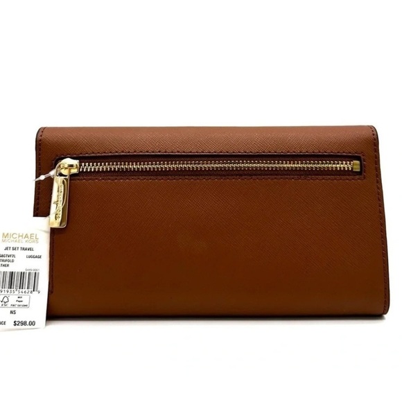 Michael Kors Large trifold Wallet Luggage Brown - Picture 5 of 8